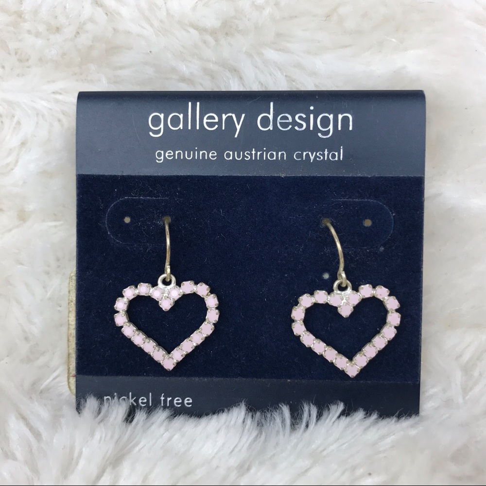 Gallery Design Light Pink Heart Earrings